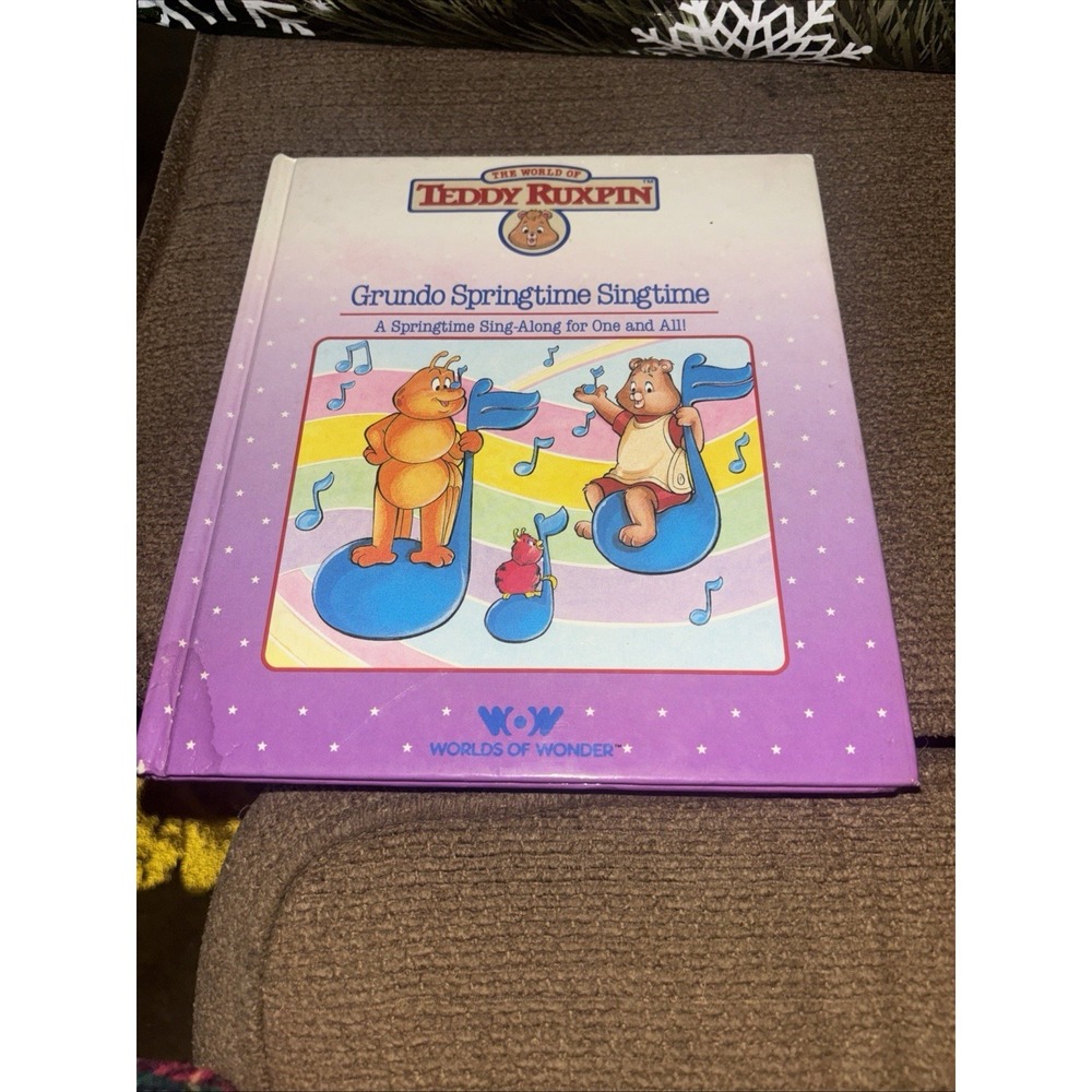 Vintage Book Teddy Ruxpin Bear Grundo Springtime Sing time Book No Tape